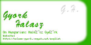 gyork halasz business card